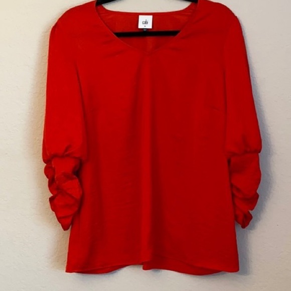 🌸 NWOT | Cabi Red Aurora Blouse | XS - Picture 2 of 6